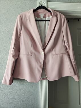 H&M Pale Pink Single-Button Blazer